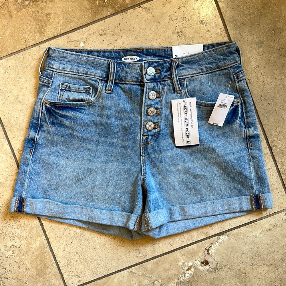 Old Navy high rise jean shorts